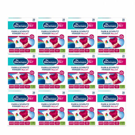 Dr. Beckmann Vuil- en Kleurvanger – 12 x 20 Doeken - Voorkomt Kleurdoorloop