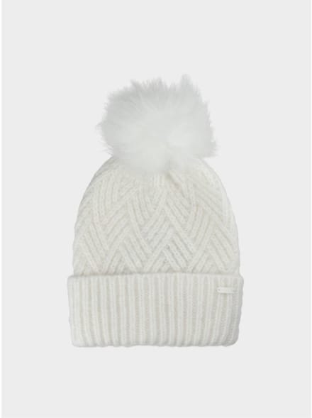 Meisjes Wintermuts Met Pompon 4F F419 Beige Uniseks - Warm & Stijlvol