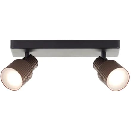 Brilliant Cadiz - Plafondspot - GU10 2x5W - 3000K - Zwart/Koper