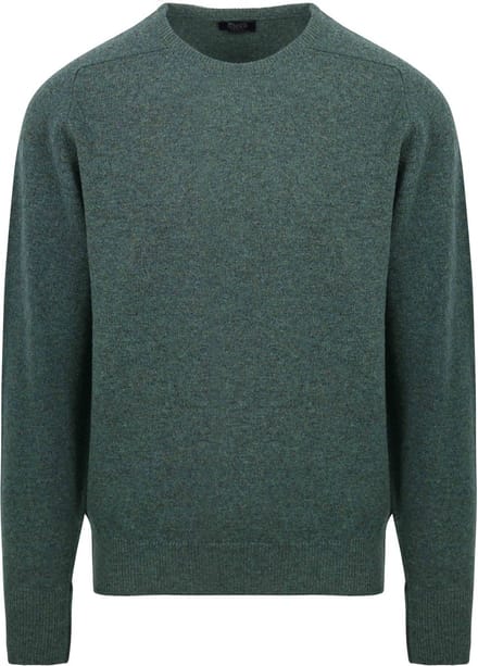 William Lockie Lamswol Moorland Groen - Maat XL - Heren - Pullovers
