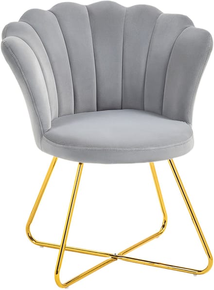 HOMCOM - Accentstoel - Polyester - 69x64x80cm - Grijs