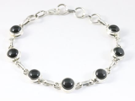 Zilveren armband met onyx