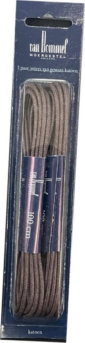 Originele Van Bommel veters Donkerbruin 100cm - Rond - 2 paar