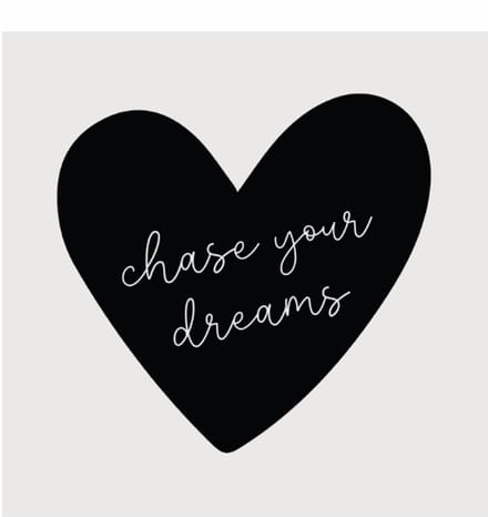 CHASE YOUR DREAMS | tegeltje van forex | 13 x 13 cm | met haakje
