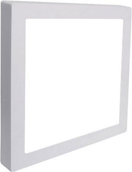 LED Downlight Pro - Aigi - Opbouw Vierkant 18W - Helder/Koud Wit 6000K - Mat Wit - 227mm