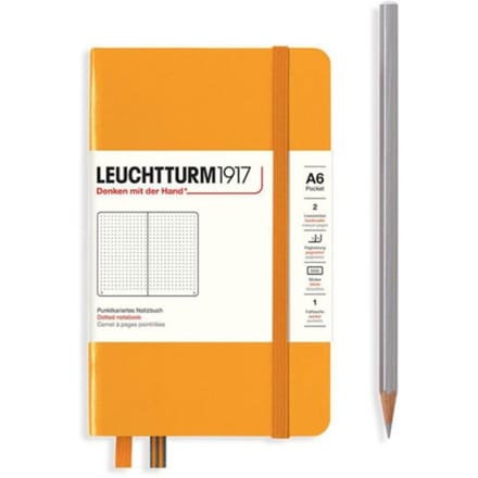 Leuchtturm notitieboekpocket 9x15cm dots rising sun A6 formaat - Notebook - 4004117610684
