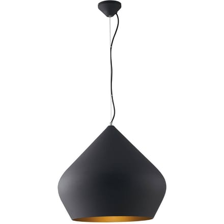 Luce Ambiente Design Hanglamp Tholos, zwart/goudkleurig, Ø 52 cm, metaal