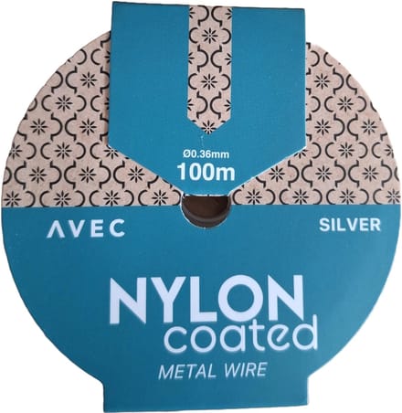 Nylon Metaal draad - 100m - 0,36mm - Silver
