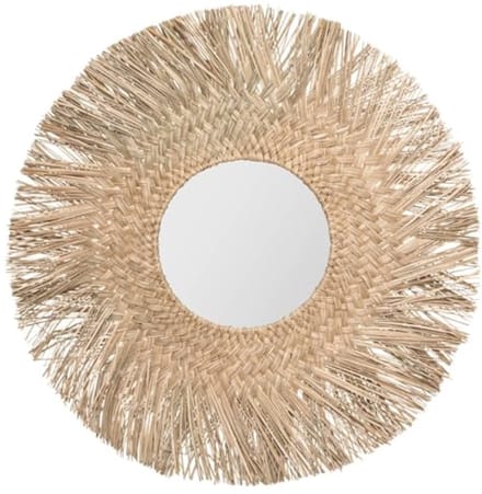 Ronde Spiegel met Natuurlijke Rand - 80 cm voor Binnengebruik