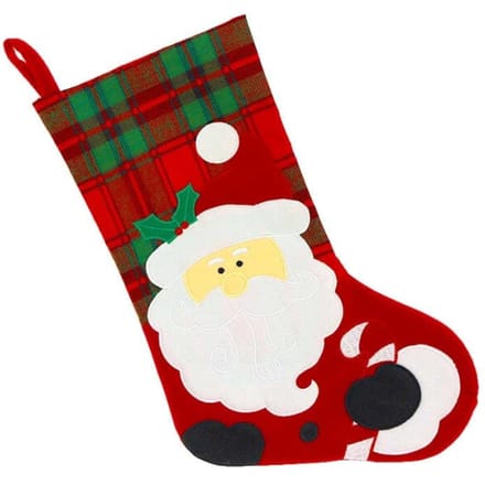 Unique Living - Kerstsok Mickel - 42x25cm - Rood