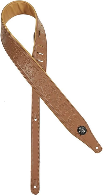 Gaucho GST-641-LBR gitaarriem, kunstleer, lichtbruin