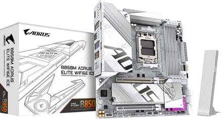GIGABYTE B850M AORUS ELITE WIFI6E ICE Moederbord - AMD B850 - AMD AM5 - DDR5 RAM - Micro-ATX