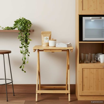 vidaXL - Keukentafel - Naturel - 40 - x - 30 - x - 53,5 - cm - Bamboe
