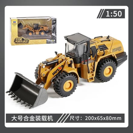 Schaal 1/50 Grote Simulatie Bulldozer Graafmachine Legering Auto Speelgoed Kinderen Jongens Technische Voertuig Model Kinder Auto Speelgoed