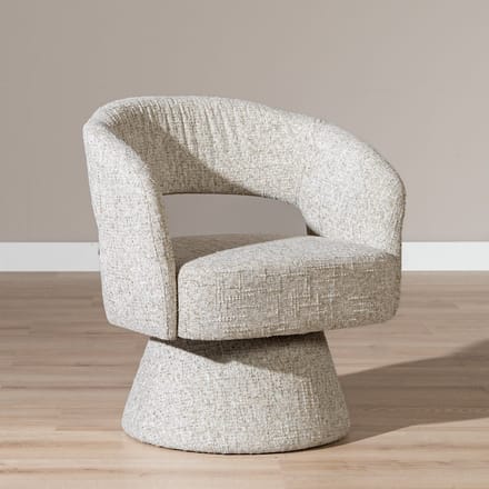 Bronx71® Fauteuil Josh draaibaar chenille taupe