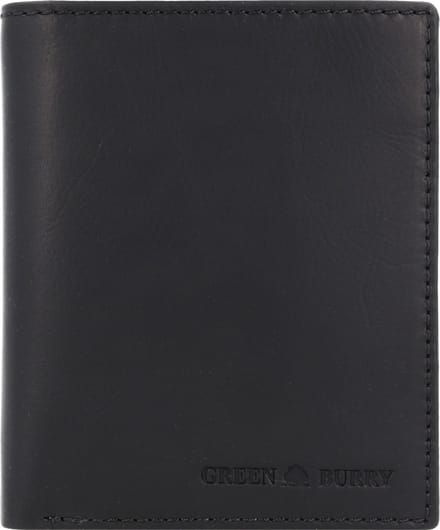 Greenburry Pure Black Portemonnee RFID-bescherming Leer 10.5 cm - Jongens - Horizontaal - black