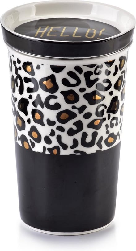 Affekdesign - Stijlvolle mok/theetas met deksel en rvs zetgroep - 410ml