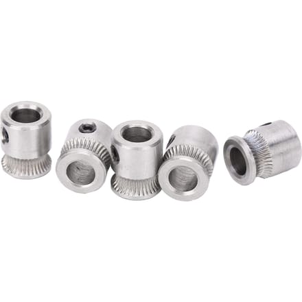 5 stuks toevoerwiel voor MK8 extruder toevoer concaaf tandwiel 3D printer accessoires white