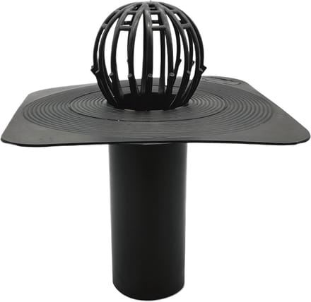 Dakgoot Hard PVC - Afvoergoot Balkon - Plat Dak Drainage - Inclusief Bladvanger - DN100 - Zwart