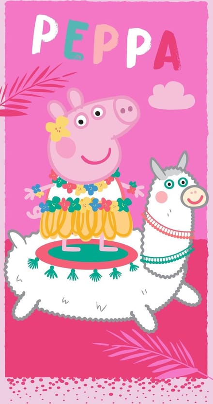 Carbotex Strandlaken Peppa Pig Junior 70 X 140 Cm Katoen Rood