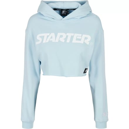 Starter Black Label - Logo icewaterblue Crop Hoodie - M - Blauw