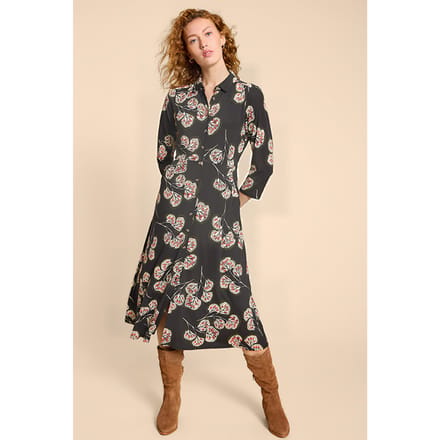 White Stuff Rua Jersey Shirt Dress Grey Print Größe: 8 REGULAR | Blusenkleider Outlet | Damen | Grau