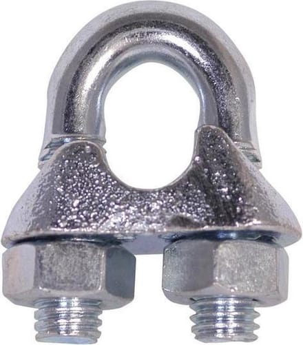 2x Staaldraadklem Kabelklem - 6mm - Gegalvaniseerd