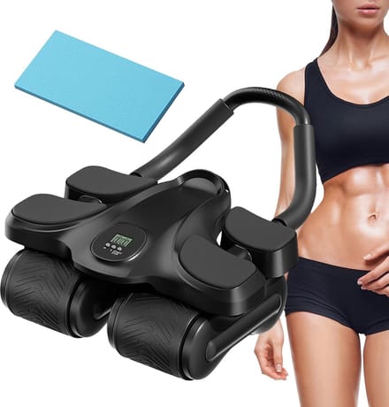 Buikroller Set - Core Trainer - Krachttraining Thuis - Met Elleboogsteun - 36x22x14 cm - Zwart Oranje