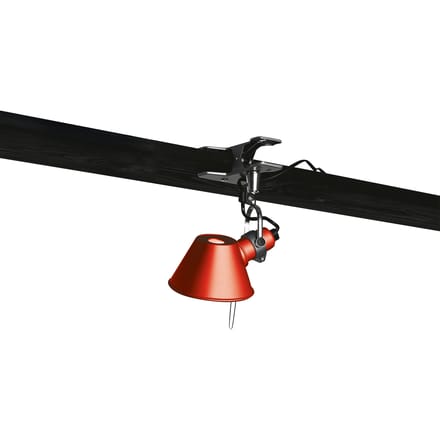 Artemide Tolomeo Micro Pinza Wandlamp Klem Rood