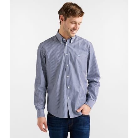 gestreept shirt regular fit man blauw marine