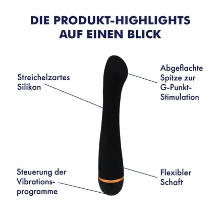 G-spot vibrator van siliconen, 17,8 cm