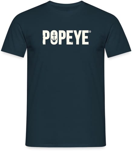 Popeye White Titel T-Shirt Heren