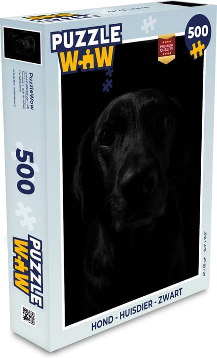 Puzzel Hond - Huisdier - Zwart - Legpuzzel - Puzzel 500 stukjes