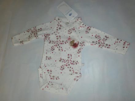 Noukie's - 2 pack body set - Meisje - Lange mouw 0 Bloem - eEcru - Premature 46 -  00 maand