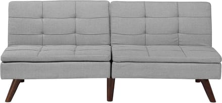 RONNE - Slaapbank 3-zits - Lichtgrijs - Polyester