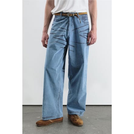 Abstract Wijd Benen Denim Jeans