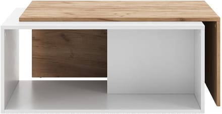 Vicco Paul Salontafel – 90 x 48 cm Eik wit/goud