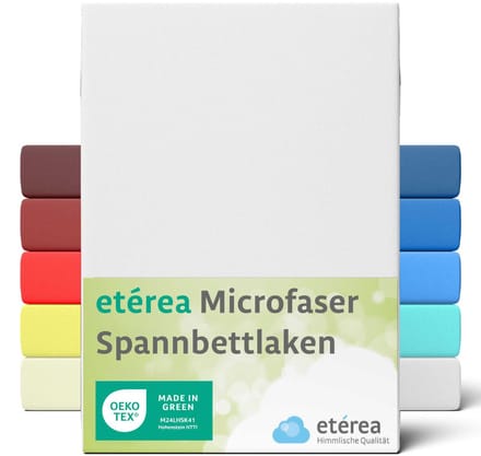 etérea Microvezel Jersey Hoeslaken 90x200-100x200 cm Wit