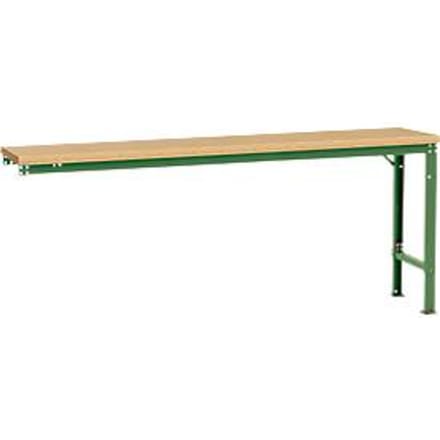 Manuflex aanbouwtafel UNIVERSAL Speciaal, 2000 x 800 mm, multiplex natuur, resedagroen