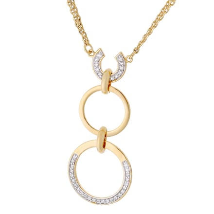 Orphelia PK-012 - Ketting - Verguld metaal / Zirkonia - 45 cm