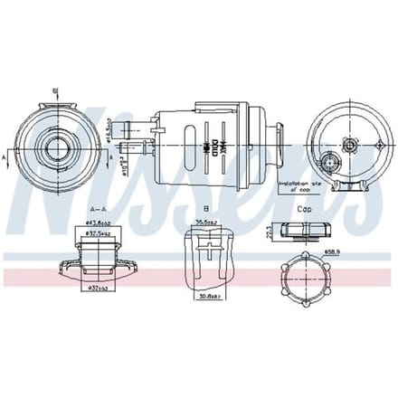 Expansietank, hydraulische olie stuurbekrachtiging NISSENS 996314