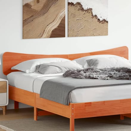 vidaXL - Hoofdbord - 180 - cm - massief - grenenhout - wasbruin