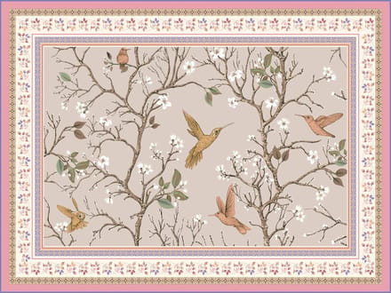 Vinyl | Vloerkleed vinyl | Birdie | 95x95 cm