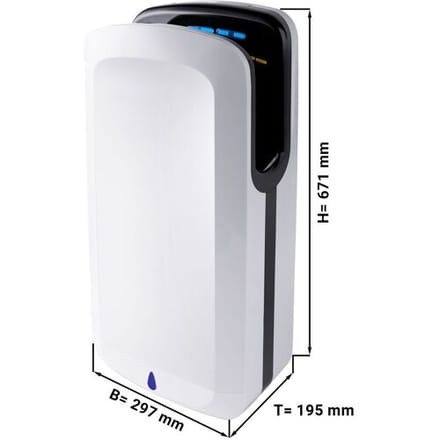 GGM Gastro Händetrockner mit Sensor & UV-Lampe - Weiß Wit