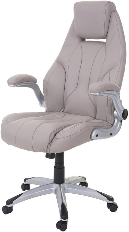 Bureaustoel MCW-A65, bureaustoel directiedraaistoel, kunstleer MVG-gecertificeerd ~ taupe-grijs