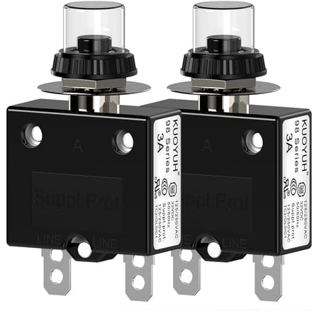 Thermostaat Zekering met Drukknop Herstel 3A 125/250V AC voor Elektrische Circuits