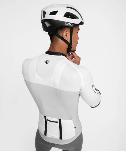 Siroko M2 Granfondo Korte Mouw Wielertrui Wit S Man