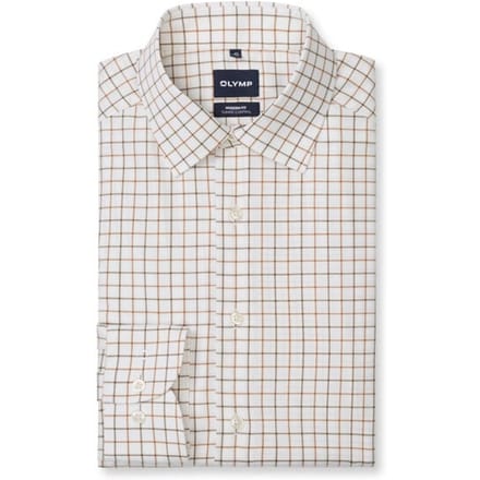 OLYMP Luxor 24/Seven Overhemd, Modern Fit, New Kent, Nougat