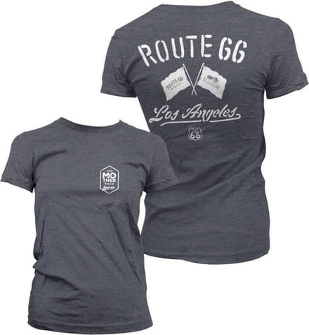 Route 66 Dames Tshirt -S- Los Angeles Grijs