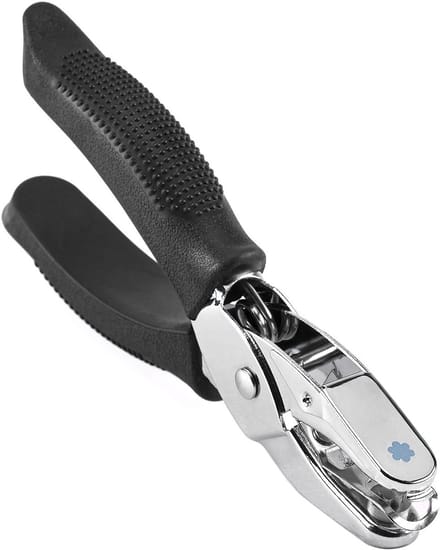 Vaessen Creative Pons - Ponstang Bloem - 6 x 6 mm - Zwart - Ergonomische Grip